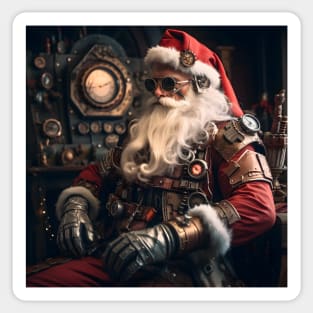 Merry Christmas Santa Claus steampunk Sticker